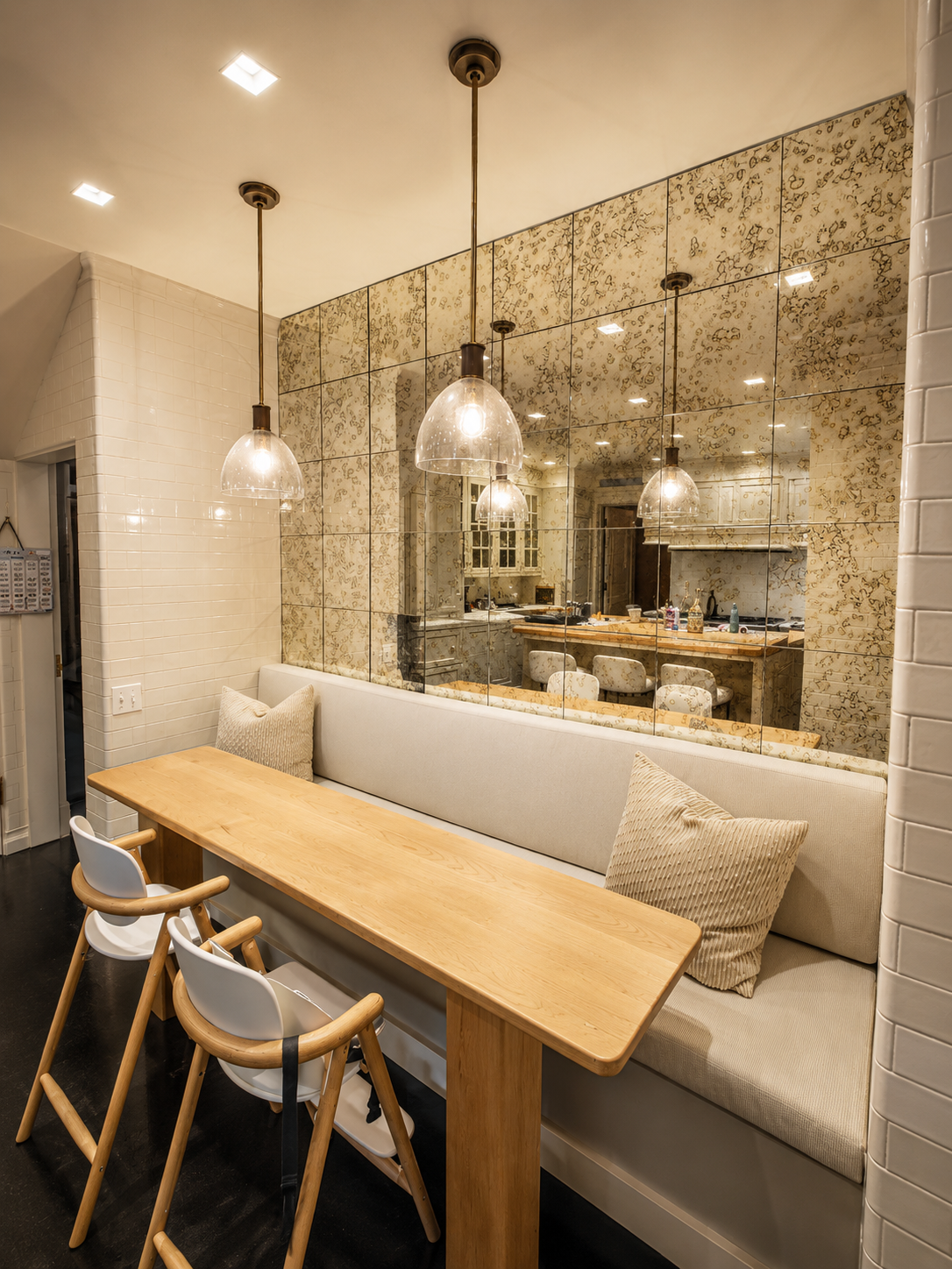 Antique Mirror Feature Wall